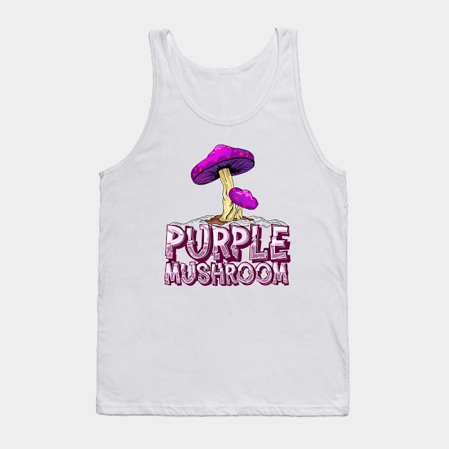 Purple Mushroom Tank Top by Firts King